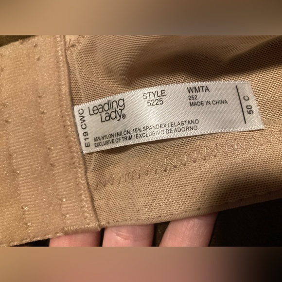 Leading Lady brand, size 50C, neutral shade, comfortable everyday bra - Picture 4 of 7